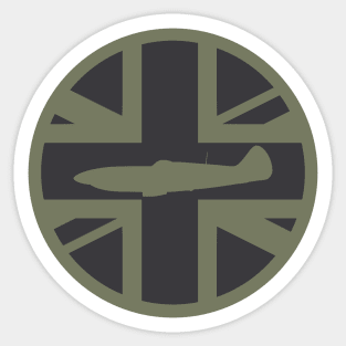 Supermarine Spitfire Union Jack Desert Patch Sticker